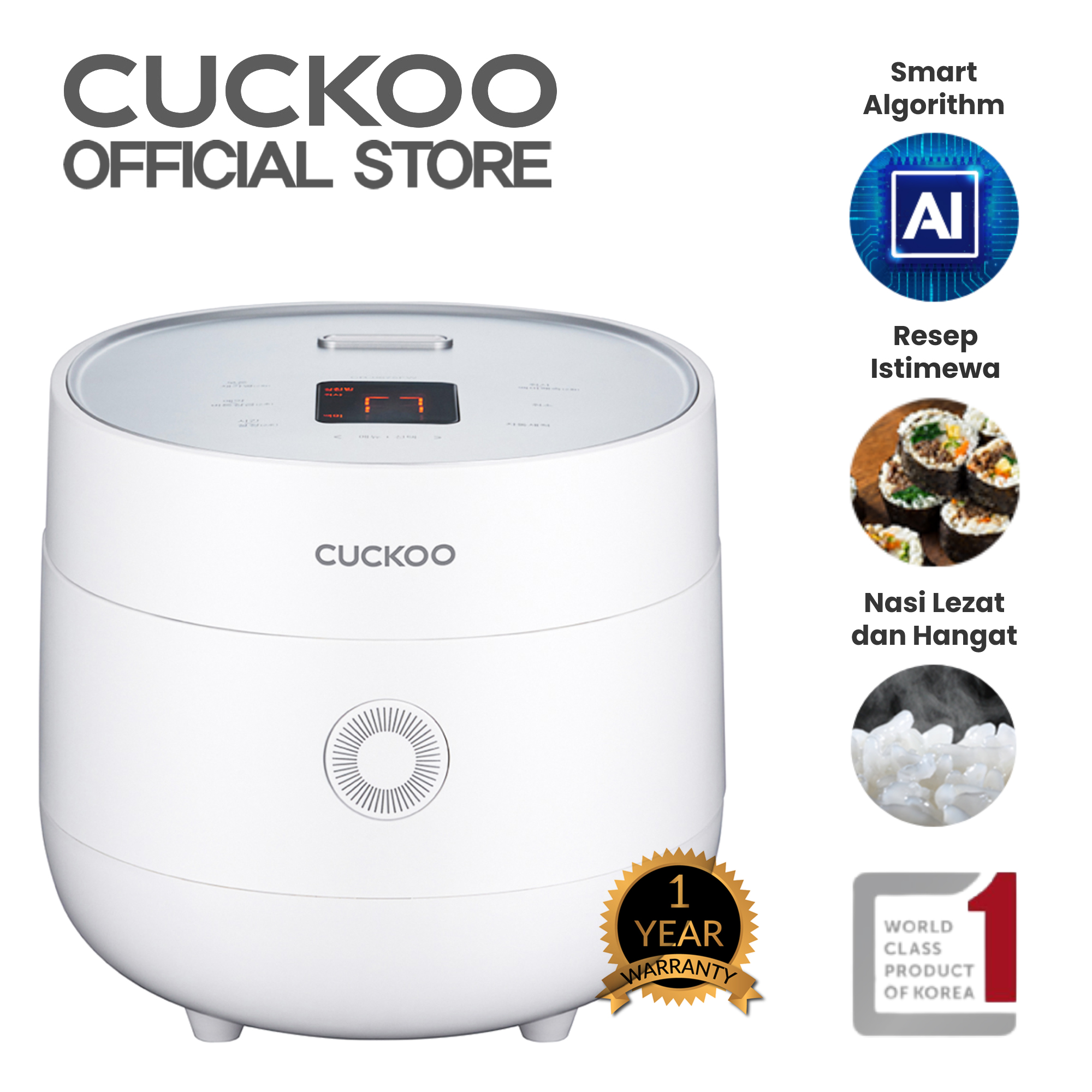 back in stock CR-0675F (1) CUCKOO Digital Rice Cooker 1 L CR-0675F - Image 1
